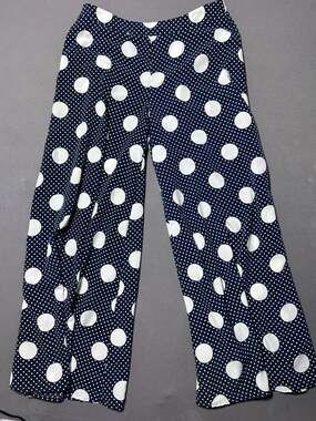 Cato Hi-Rise Polka Dot Wide Leg Pants Size M